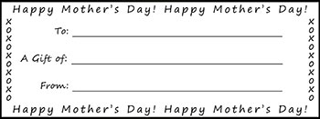 Printable Gift Certificates For Mom