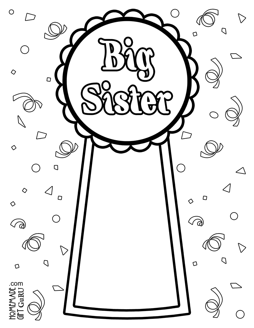 Printable Little Brother Big Sister Template