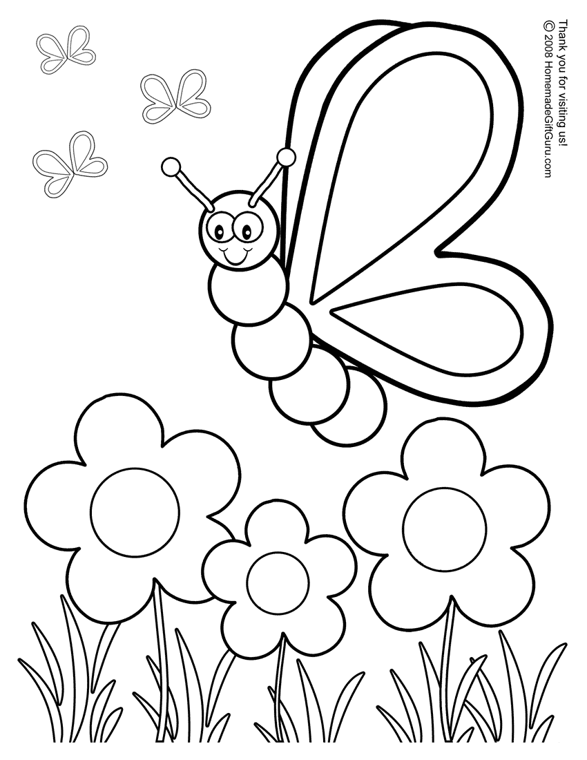 6700 Top Easy Butterfly Coloring Pages For Preschoolers Pictures