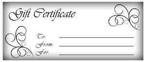 Printable Gift Certificate Template, Gift Card Maker, Simple