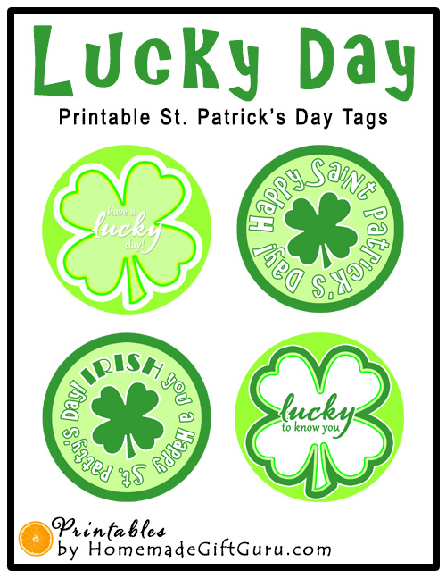 St. Patrick's Day Printable Tag Lucky to Have A Coworker 