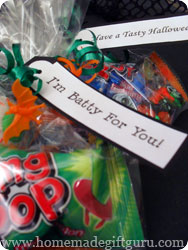 Use these free Halloween-themed gift tags to label your Halloween candy gift bags!