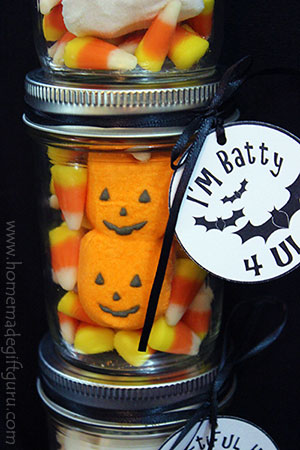 I'm Batty For You! These bat-themed Halloween printables make a great addition to Halloween candy ideas.